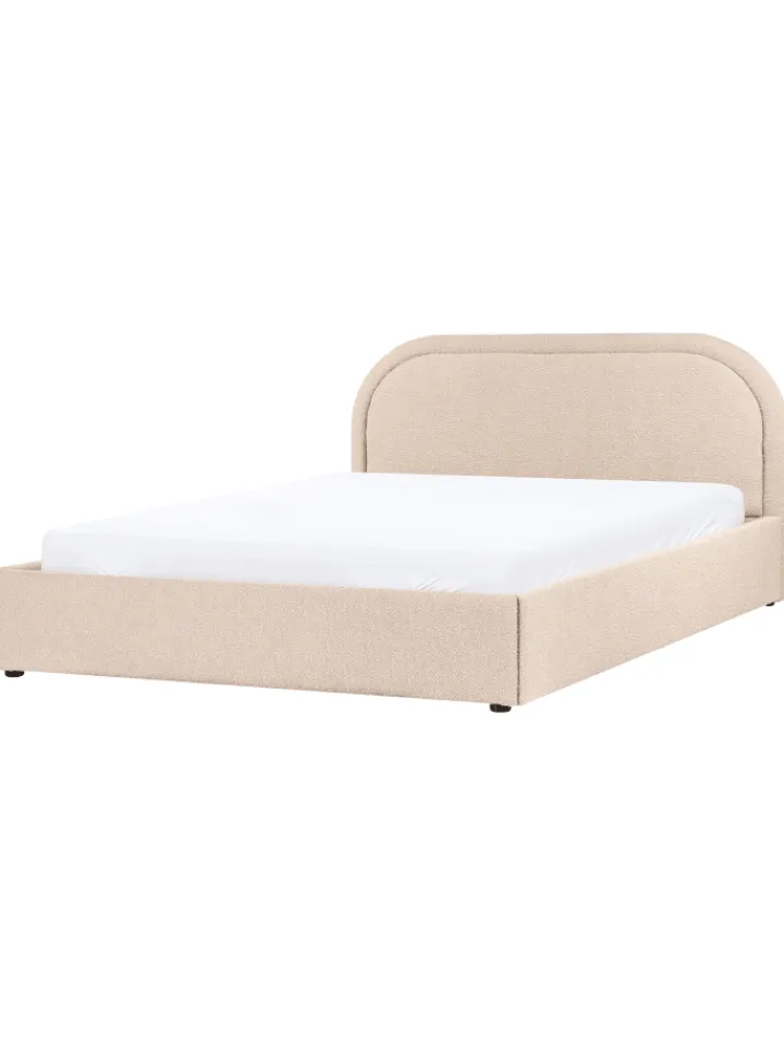 Beliani Betten & Matratzen<Doppelbett QUILLIEN in Beige - (W) 172 x (H) 91 x (L) 217 cm