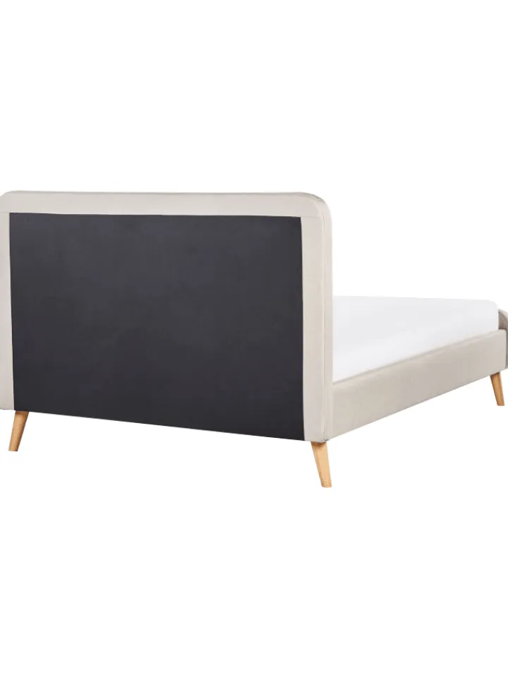 Beliani Betten & Matratzen<Doppelbett RENNES in Beige/Braun - (W) 151 x (H) 107 x (L) 216 cm