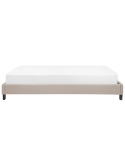 Beliani Betten & Matratzen<Doppelbett ROANNE in Beige/Braun - (W) 149 x (H) 29 x (L) 211 cm