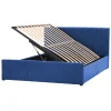 Beliani Betten & Matratzen<Doppelbett ROCHEFORT in Blau - (W) 150 x (H) 99 x (L) 214 cm