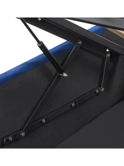 Beliani Betten & Matratzen<Doppelbett ROCHEFORT in Blau - (W) 150 x (H) 99 x (L) 214 cm