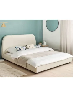 Beliani Betten & Matratzen<Doppelbett ROISEL in Beige/Schwarz - (W) 181 x (H) 101 x (L) 226 cm