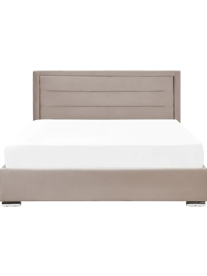 Beliani Betten & Matratzen<Doppelbett ROUEN in Beige - (W) 188 x (H) 111 x (L) 214 cm