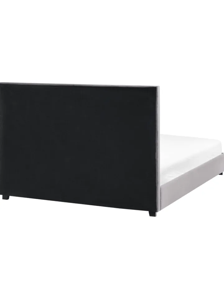 Beliani Betten & Matratzen<Doppelbett ROUEN in Grau/Schwarz - (W) 166 x (H) 112 x (L) 213 cm