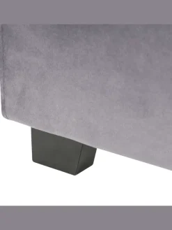Beliani Betten & Matratzen<Doppelbett ROUEN in Grau/Schwarz - (W) 166 x (H) 112 x (L) 213 cm