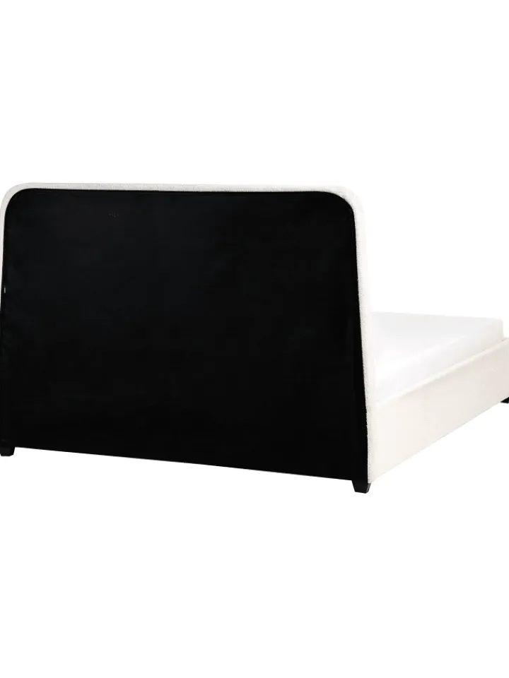 Beliani Betten & Matratzen<Doppelbett SARDENT in Weiß/Schwarz - (W) 188 x (H) 126 x (L) 213 cm