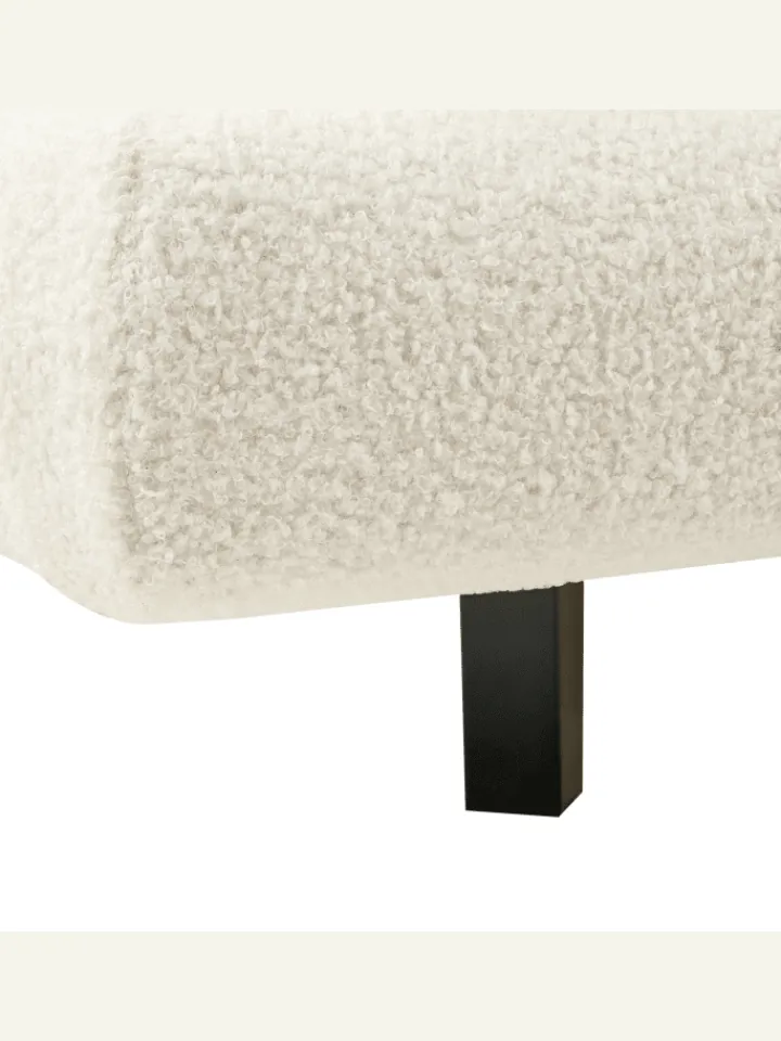 Beliani Betten & Matratzen<Doppelbett SOULISSE in Weiß/Schwarz - (W) 178 x (H) 93 x (L) 222 cm