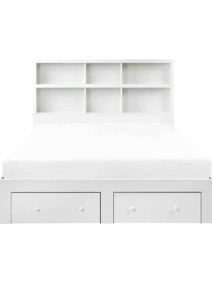 Beliani Betten & Matratzen<Doppelbett TARARE in Weiß - (W) 164 x (H) 125 x (L) 220 cm