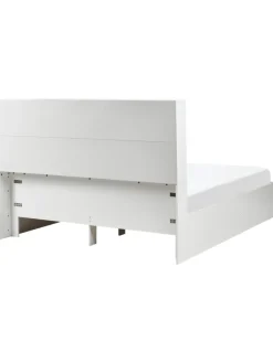 Beliani Betten & Matratzen<Doppelbett TARARE in Weiß - (W) 164 x (H) 125 x (L) 220 cm