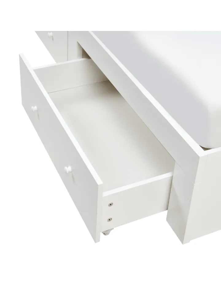 Beliani Betten & Matratzen<Doppelbett TARARE in Weiß - (W) 164 x (H) 125 x (L) 220 cm