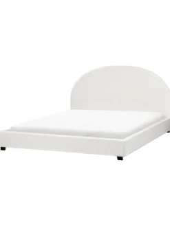 Beliani Betten & Matratzen<Doppelbett VAUCLUSE in Weiß - (W) 194 x (H) 112 x (L) 214 cm