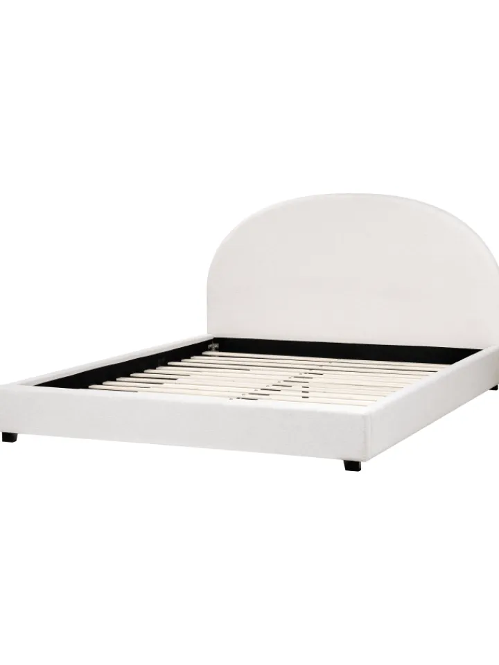 Beliani Betten & Matratzen<Doppelbett VAUCLUSE in Weiß - (W) 194 x (H) 112 x (L) 214 cm