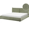 Beliani Betten & Matratzen<Doppelbett VINAY in Grün - (W) 196 x (H) 90 x (L) 233 cm