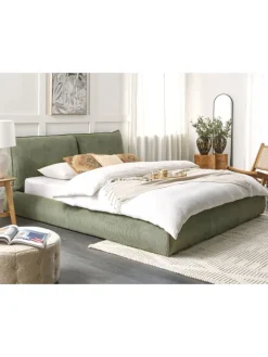 Beliani Betten & Matratzen<Doppelbett VINAY in Grün - (W) 196 x (H) 90 x (L) 233 cm