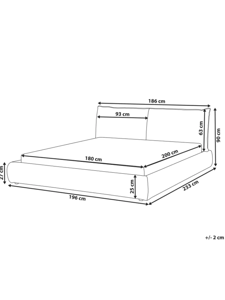 Beliani Betten & Matratzen<Doppelbett VINAY in Grün - (W) 196 x (H) 90 x (L) 233 cm