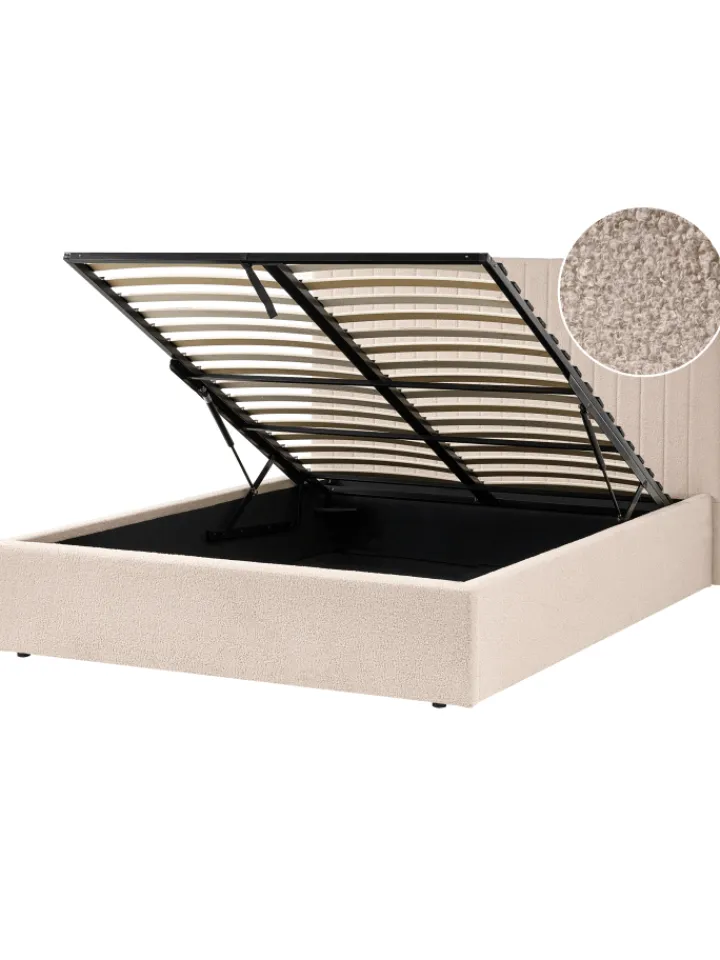 Beliani Betten & Matratzen<Doppelbett VION in Beige - (W) 157 x (H) 110 x (L) 216 cm