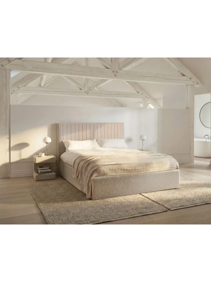 Beliani Betten & Matratzen<Doppelbett VION in Beige - (W) 157 x (H) 110 x (L) 216 cm