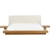 Beliani Betten & Matratzen<Doppelbett ZEN in Braun/Weiß - (W) 328 x (H) 86 x (L) 229 cm
