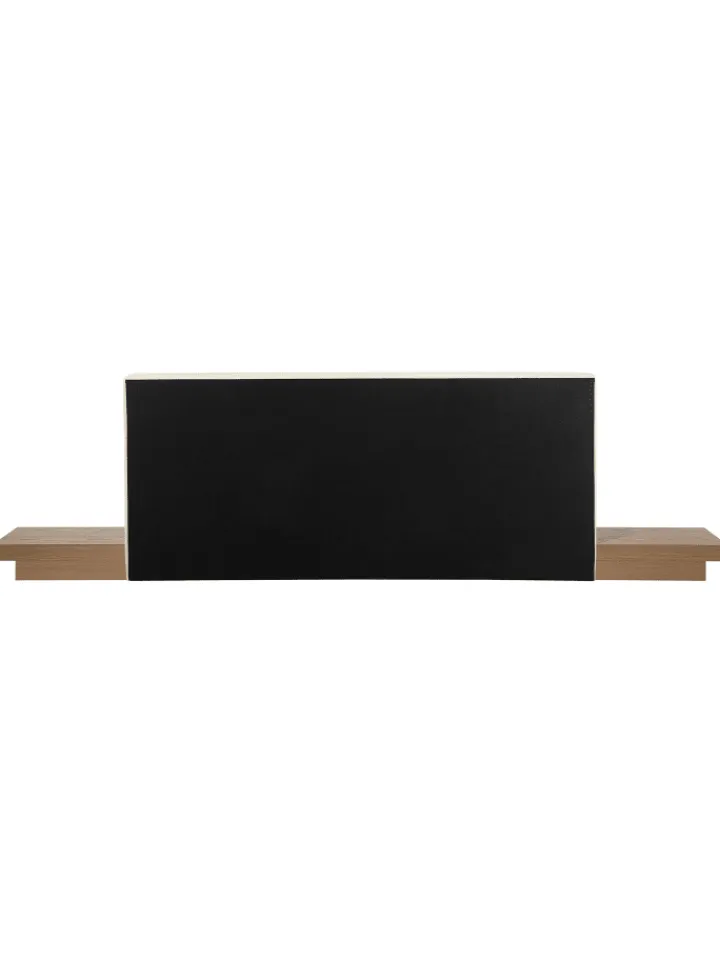 Beliani Betten & Matratzen<Doppelbett ZEN in Braun/Weiß - (W) 328 x (H) 86 x (L) 229 cm