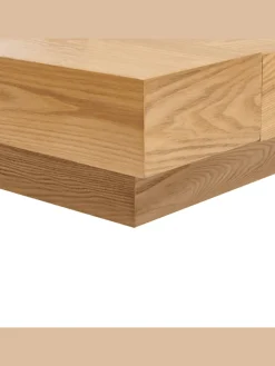 Beliani Betten & Matratzen<Doppelbett ZEN in Braun/Weiß - (W) 328 x (H) 86 x (L) 229 cm