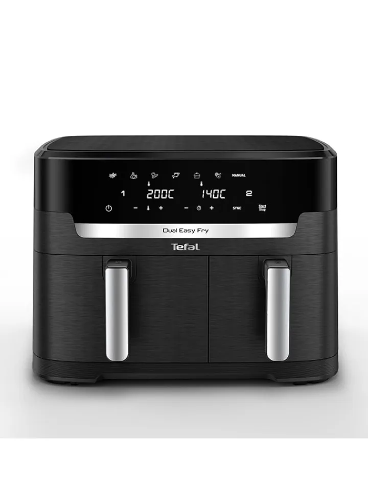 Tefal Küchenelektronik<Doppelkammer-Heißluftfritteuse EY9428E0 "XXL Dual Easy Fry" in Schwarz - 11 l