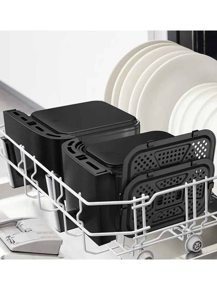 Tefal Küchenelektronik<Doppelkammer-Heißluftfritteuse EY9428E0 "XXL Dual Easy Fry" in Schwarz - 11 l