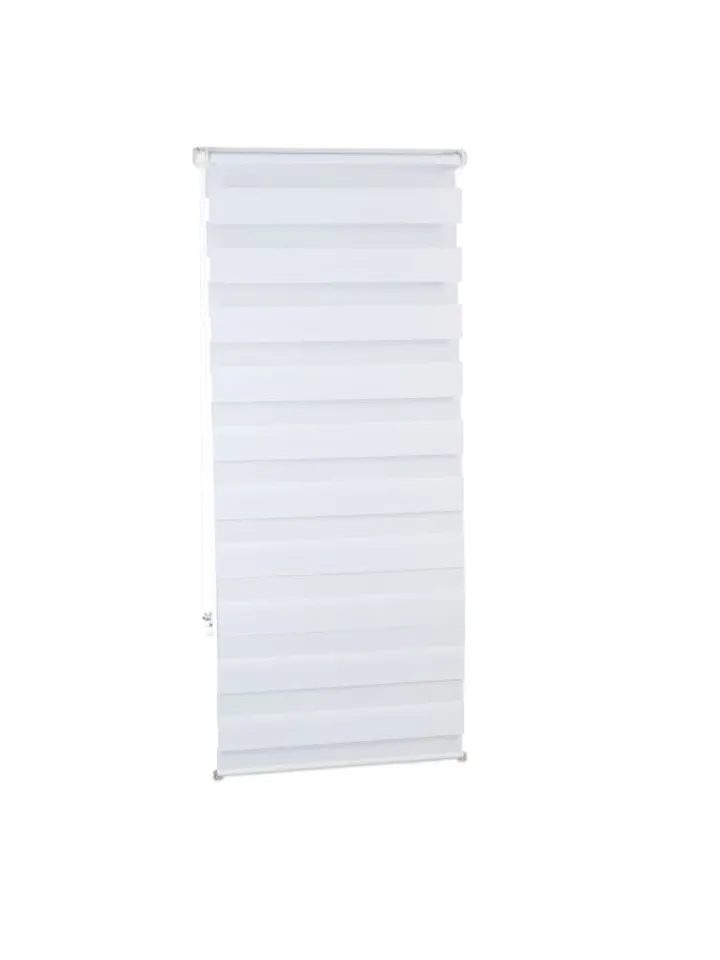 relaxdays Gardinen, Jalousien & Rollos<Doppelrollo Klemmfix in Weiß - (B)56 x (H)156 cm