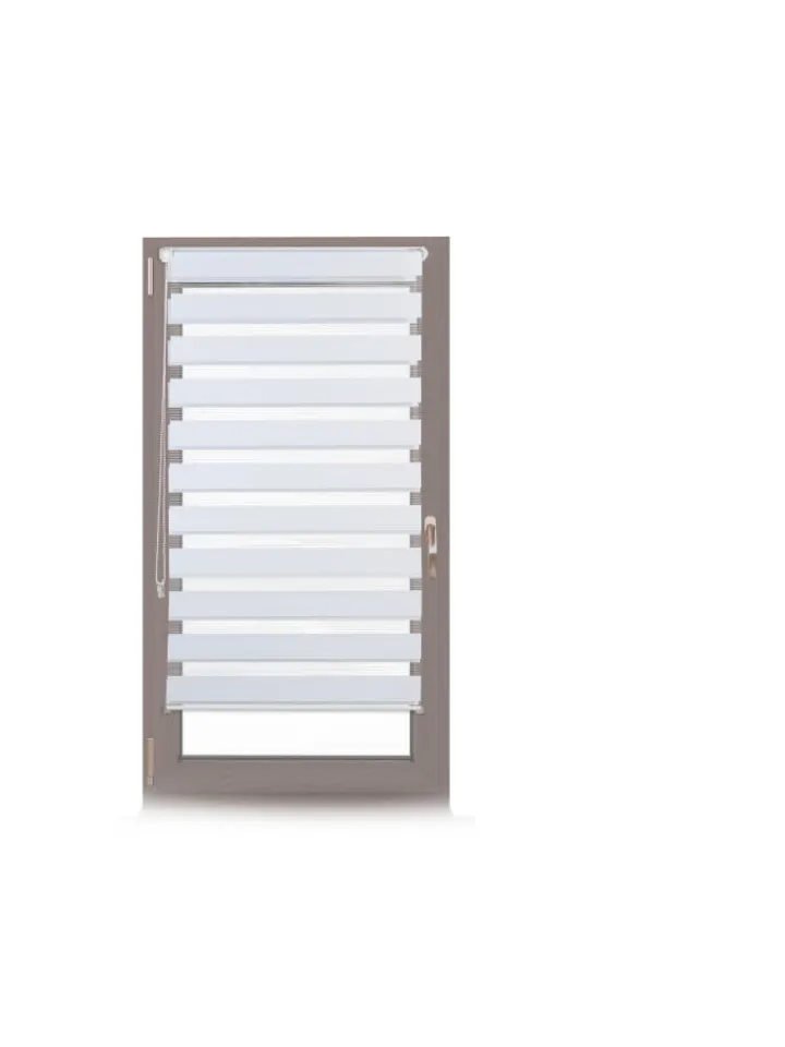 relaxdays Gardinen, Jalousien & Rollos<Doppelrollo Klemmfix in Weiß - (B)56 x (H)156 cm
