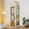 ABRIHOME Regale & Schränke<Drehbares Bücherregal mit 360-Grad-Drehfunktion 142×63×63 cm