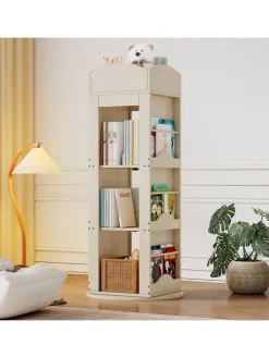 ABRIHOME Regale & Schränke<Drehbares Bücherregal mit 360-Grad-Drehfunktion 142×63×63 cm
