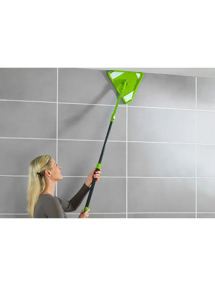 Wenko Putz- & Waschutensilien<Dreiecksmopp in Grün - (B)31 x (H)160 x (T)27 cm