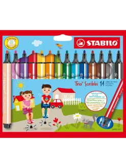 STABILO Büro- & Schulbedarf<Dreikant-Filzstifte " Trio Scribbi" - 14 Stück