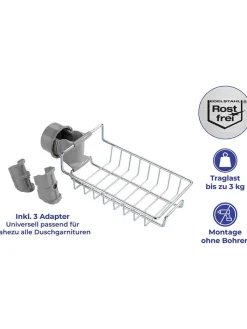 Maximex Badaccessoires<Duschablage in Silber - (B)10 x (H)17 x (T)4 cm