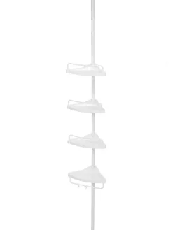 Songmics Badaccessoires<Duschablage in Weiß - 85-305 cm