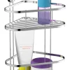 Schütte Badaccessoires<Dusch-Eckablage in Chrom - (B)22 x (H)34 x (T)18 cm