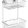 Wenko Badezimmermöbel|Badmöbel<Duschregal "Vacuum-Loc Bari" in Silber - (B)26 x (H)38 x (T)17 cm