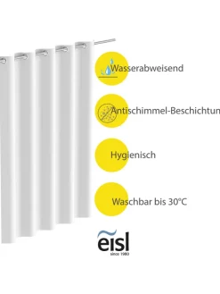 Schütte Gardinen, Jalousien & Rollos<Duschvorhang in Weiß - (B)180 x (H)200 cm