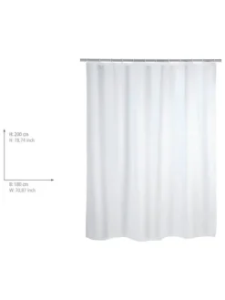 Wenko Gardinen, Jalousien & Rollos<Duschvorhang in Weiß - (L)200 x (B)180 cm