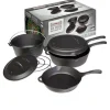 Camp Chef Grillen<Dutch Oven Gusseisen Set 6teilig in schwarz
