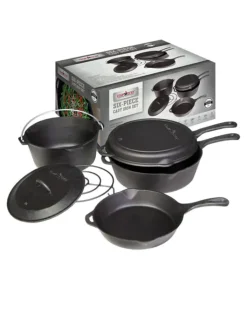Camp Chef Grillen<Dutch Oven Gusseisen Set 6teilig in schwarz
