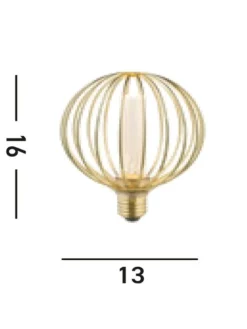 Licht-Erlebnisse Leuchtmittel<E27 LED-Leuchtmittel in Warmweiß EEK G A bis G Ø 12.5 cm in Gold