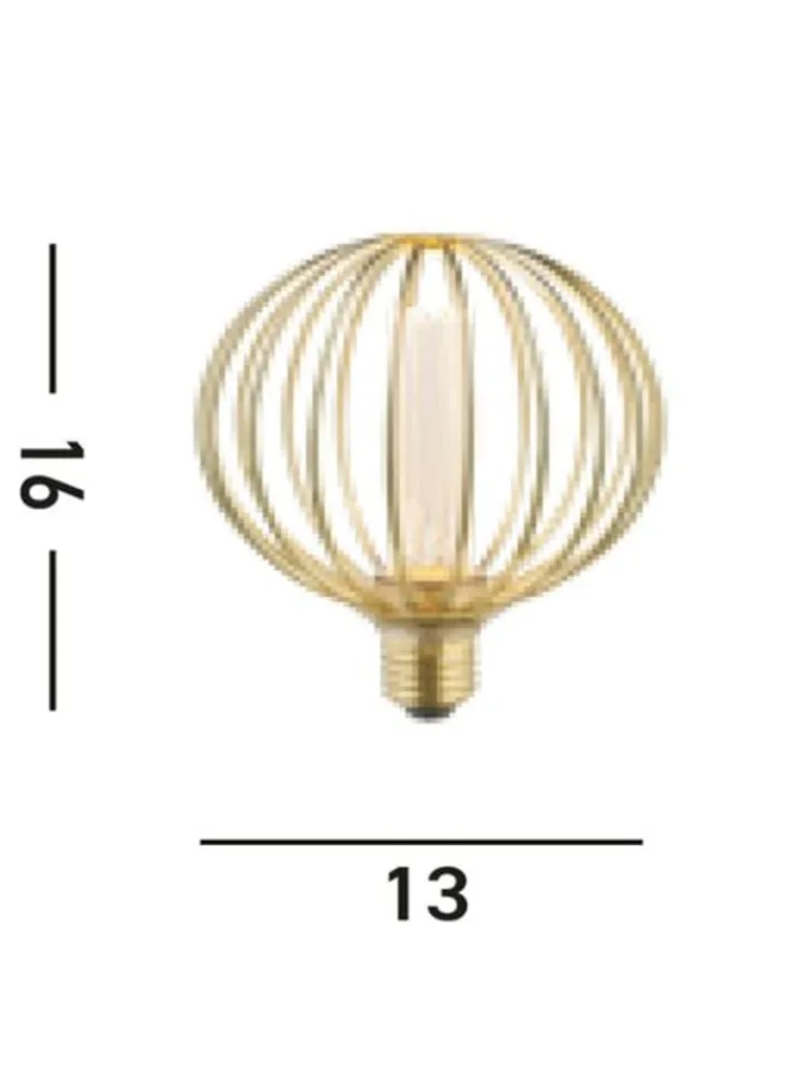 Licht-Erlebnisse Leuchtmittel<E27 LED-Leuchtmittel in Warmweiß EEK G A bis G Ø 12.5 cm in Gold