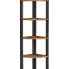 Songmics Regale & Schränke<Eckregal in Braun/ Schwarz - (B)30 x (H)150 x (T)30 cm