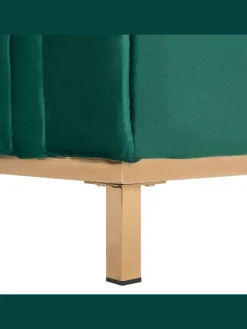 Beliani Sitzmöbel<Ecksofa OSLO in Grün - (W) 270 x (H) 64 x (L) 151 cm