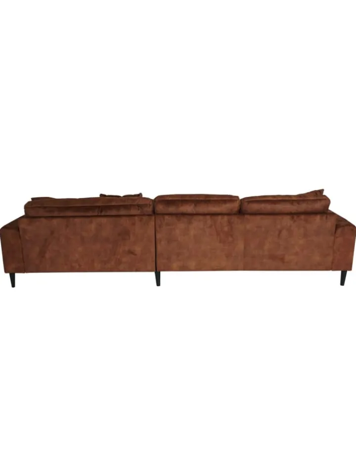 MCW Möbel-Sets<Ecksofa 3-Sitzer J54, Samt rost-rot