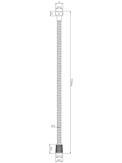 Schütte Badarmaturen<Edelstahl-Brauseschlauch - (L)175 cm