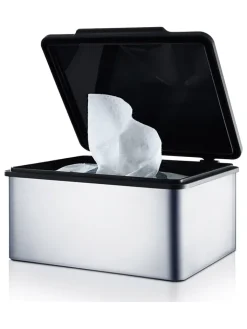Blomus Kisten & Körbe<Edelstahl-Feuchttücherbox "Menoto" in Silber - (B)15 x (H)7,5 x (T)13 cm