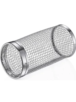 Küchenprofi Küchenelektronik|Grillen<Edelstahl-Grillkorb "Rondo BBQ" - (H)20,5 x Ø 9,5 cm