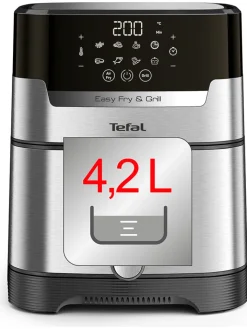 Tefal Küchenelektronik<Edelstahl-Heißluftfritteuse "Easy Fry & Grill XL" - 4,2 l