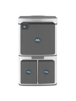 Les collectors Mülleimer<Edelstahl-Recycling-Mülleimer - 64 l